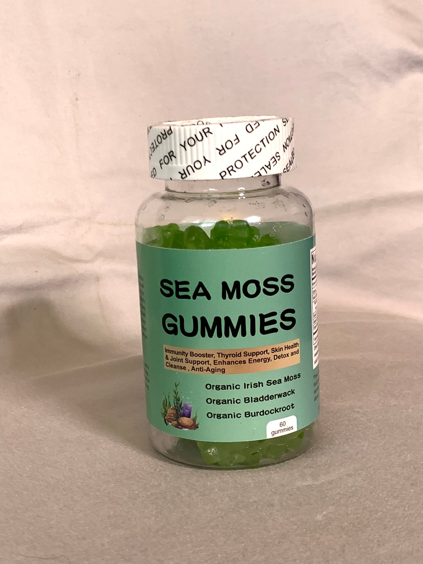 Irish Sea Moss Gummies, Bladderwack & Burdockroot